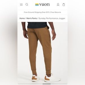 Vuori Sunday Performance jogger size medium